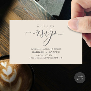 Cartão De Informações RSVP de Casamento via Telefone ou resposta por e-m