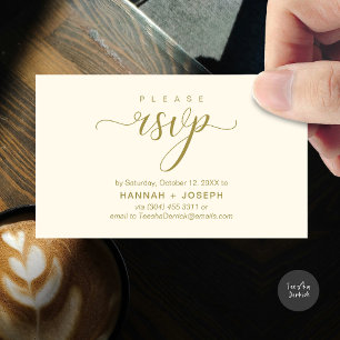 Cartão De Informações RSVP de Casamento via Telefone ou resposta por e-m