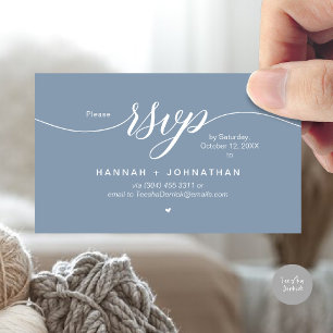 Cartão De Informações RSVP de Casamento via Telefone ou resposta por e-m