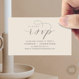 Cartão De Informações RSVP de Casamento via Telefone ou resposta por e-m