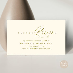 Cartão De Informações RSVP de Casamento via Telefone ou resposta por e-m