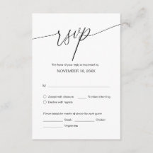 RSVP de Janto de casamento, opções de refeição