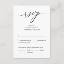 RSVP de Janto de casamento, opções de refeição