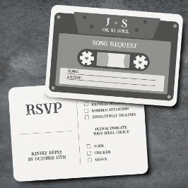 Cartão De Informações RSVP de Solicitação de Música de Combinação de Fit