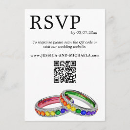 Cartão De Informações 🌈 RSVP+Detalhes LGBTQ Entrelaçados no Orgulho