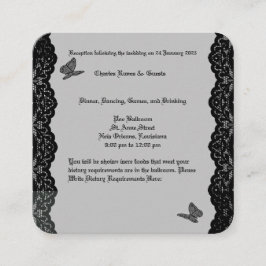 Cartão De Informações RSVP do Tema de Casamento Gótico