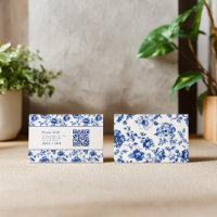 RSVP Floral Azul do software com código qr
