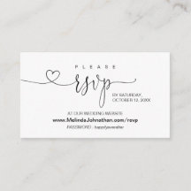 RSVP on-line de caligrafia moderna no site de casa