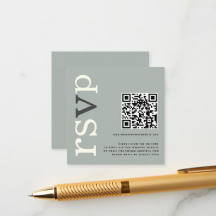 Cartão De Informações RSVP Online de Casamento de Feriado do Código QR