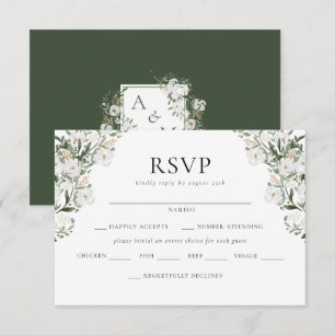 Cartão De Informações RSVP para Casamento em Mansão no Campo