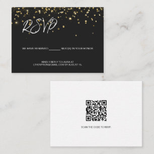 Cartão De Informações RSVP por e-mail para 50º aniversário código QR de