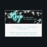Cartão De Informações RSVP Tema Neon Turquesa para Bat Mitzvah<br><div class="desc">Estamos animados para apresentar nossa suíte de caligrafia moderna inspirada em neon para um Bar ou Bat Mitzvah luminoso! Esta coleção divertida inclui tudo o que você precisa, desde guardanapos e pratos de papel até um sinal de boas-vindas e muito mais. Se tiver alguma dúvida ou precisar de ajuda com...</div>