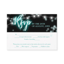 RSVP Tema Neon Turquesa para Bat Mitzvah