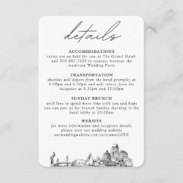 Cartão De Informações Rua. Casamento de Petersburgo Pequenos Detalhes Ve