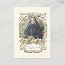 Cartão De Informações Rua. Mãe Cabrini Oradora Religiosa Católica