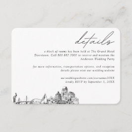 Cartão De Informações Ruas. Detalhes do Bloco da Sala do Hotel em Peters