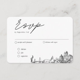 Cartão De Informações Ruas. Opções de RSVP Tradicional de Petersburgo