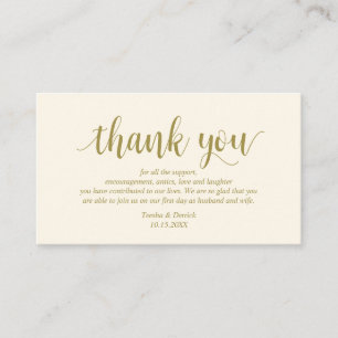 Cartão De Informações Russo Moderno, Elegante Dourado, Casamento Obrigad