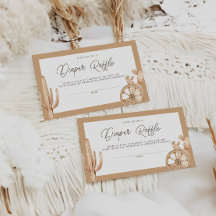 Russo Rodeo Chá de fraldas Fralda Raffle