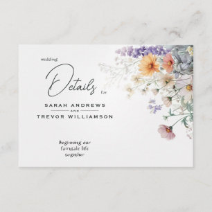 Cartão De Informações Rustic Boho Watercolor