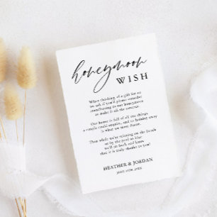 Cartão De Informações Rustic Calliografia Honeymoon Desejo