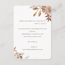 Cartão De Informações Rustic Floral Wedding Enclosure Card – Earthy Eleg