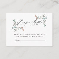 Rustic Greenery Winter Chá de fraldas Fralda Raffl