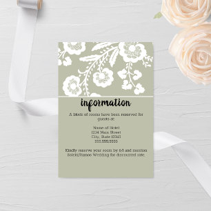 Cartão De Informações Rustic Lace Wedding