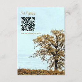 Cartão De Informações Rustic Oak Tree Autumn Wedding Registry