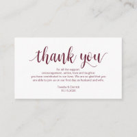Rustic Script, Burgundy, Casamento Obrigado