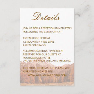 CARTÃO DE INFORMAÇÕES RUSTIC VINTAGE BROWN  DETAILS WEEDING INVITE 