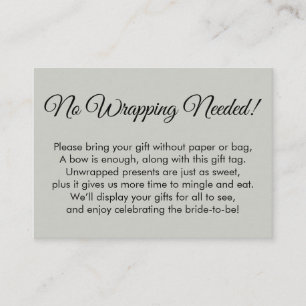 Cartão De Informações Sábio Simples Não É Necessário Envolver! chá de pa