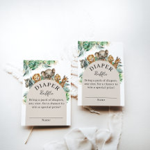 Safari Animal Selgle Chá de fraldas Moderna