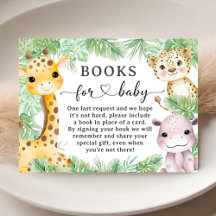 Safari Animals Jungle Baby Shower Books For Baby