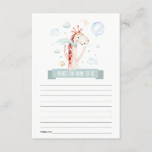 Cartão De Informações Safari Giraffe Balão Aconselhamento Para Chá de fr