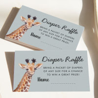 Safari Giraffe Fralda Rifas Chá de Bebê