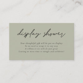 Cartão De Informações Sage de Luz do Chá de panela de Exibição de Script