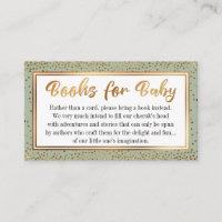 Sage e Dourada Solicitação de Livro de Confetti In