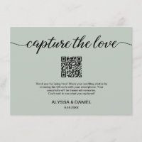 Sage Green Capture a foto de casamento do amor QR 