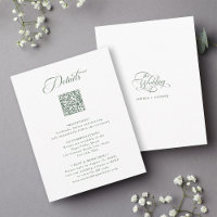 Sage Green Delicate Elegante Detalhes do Casamento