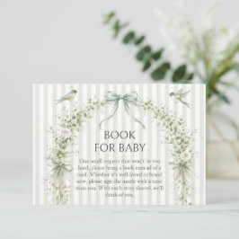 Cartão De Informações Sage Nesting Party Baby Shower Books for Baby