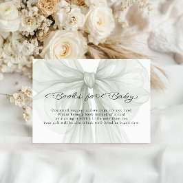 Cartão De Informações Sage Sheer Bow Books for Baby Insert