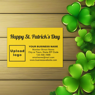 Cartão De Informações Saint Patrick Saudação a Amarelo