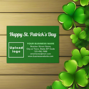 Cartão De Informações Saint Patrick Saudação Verde