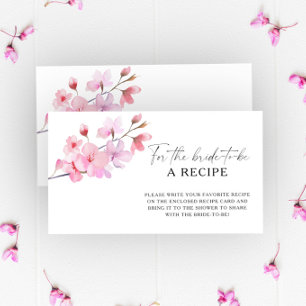 Cartão De Informações Sakura - Receita para a noiva Enclosure Card