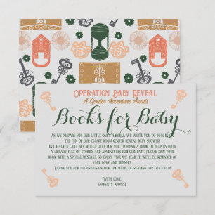 Cartão De Informações Sala de Fuga Livros de Revelação de Gênero para Be