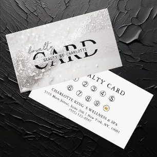 Cartão De Informações Salão de Silver-Glitter Moderno, 10 -