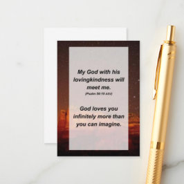 Cartão De Informações Salmo 59:10 Meu Deus, com a sua amabilidade, vai m