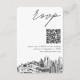 Cartão De Informações Salt Lake City Wedding RSVP Código QR Pequeno