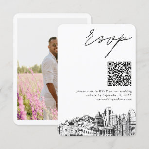 Cartão De Informações Salt Lake City Wedding RSVP Código QR Pequeno